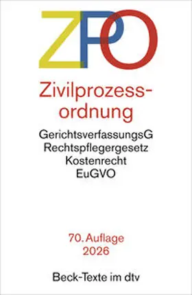  Zivilprozessordnung | Buch |  Sack Fachmedien
