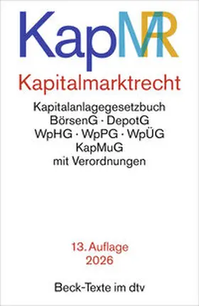 Kapitalmarktrecht. KapMR | Buch | 978-3-423-53342-3 | www.sack.de