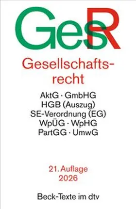  Gesellschaftsrecht. GesR | Buch |  Sack Fachmedien