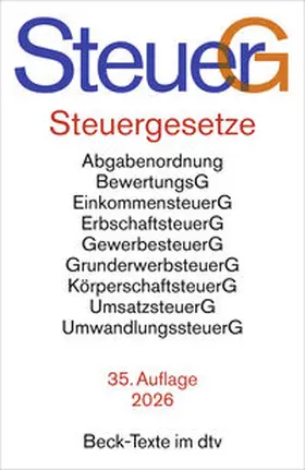  Steuergesetze. SteuerG | Buch |  Sack Fachmedien