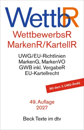  Wettbewerbsrecht, Markenrecht und Kartellrecht. WettbR | Buch |  Sack Fachmedien