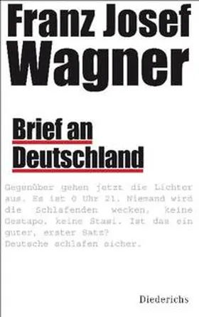 Wagner |  Brief an Deutschland | Buch |  Sack Fachmedien