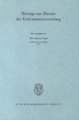 Frisch | Beiträge zur Theorie der Einkommensverteilung. | Buch | 978-3-428-00090-6 | www.sack.de
