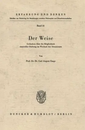 Emge |  Der Weise. | Buch |  Sack Fachmedien