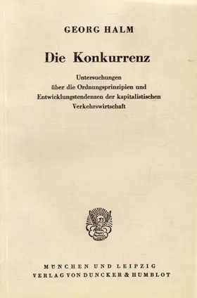 Halm |  Die Konkurrenz. | Buch |  Sack Fachmedien