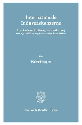 Huppert |  Internationale Industriekonzerne. | Buch |  Sack Fachmedien