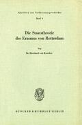 Koerber |  Die Staatstheorie des Erasmus von Rotterdam. | Buch |  Sack Fachmedien