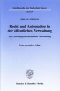 Luhmann |  Recht und Automation in der öffentlichen Verwaltung. | Buch |  Sack Fachmedien