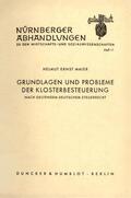 Meier |  Grundlagen und Probleme der Klosterbesteuerung | Buch |  Sack Fachmedien