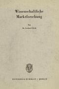 Merk |  Wissenschaftliche Marktforschung. | Buch |  Sack Fachmedien