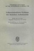 Albrecht / Arndt |  Volkswirtschaftliche Probleme des deutschen Außenhandels. | Buch |  Sack Fachmedien