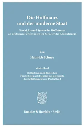 Schnee |  Die Hoffinanz und der moderne Staat. | Buch |  Sack Fachmedien