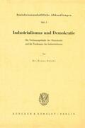 Seidel |  Industrialismus und Demokratie. | Buch |  Sack Fachmedien