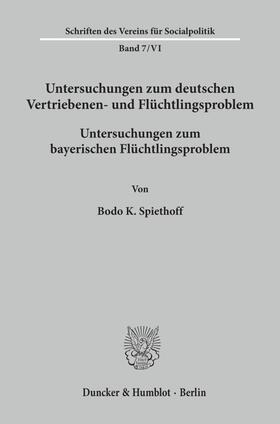 Pfister | Untersuchungen zum deutschen Vertriebenen- und Flüchtlingsproblem. | Buch | 978-3-428-01441-5 | sack.de