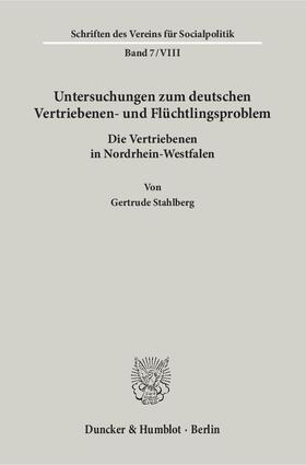 Pfister | Untersuchungen zum deutschen Vertriebenen- und Flüchtlingsproblem | Buch | 978-3-428-01449-1 | sack.de