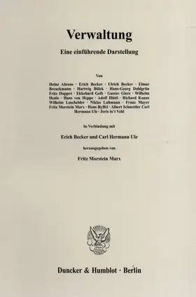 Morstein Marx |  Verwaltung | Buch |  Sack Fachmedien