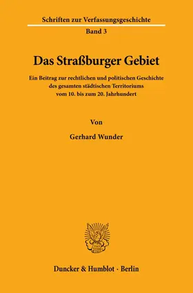 Wunder | Das Straßburger Gebiet. | Buch | 978-3-428-01736-2 | sack.de