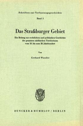 Wunder | Das Straßburger Gebiet. | Buch | 978-3-428-01736-2 | sack.de
