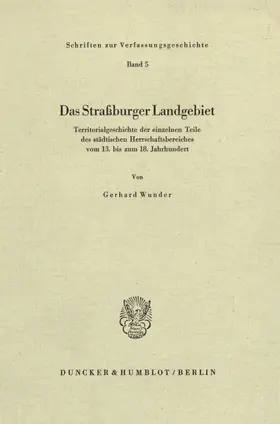 Wunder |  Das Straßburger Landgebiet. | Buch |  Sack Fachmedien