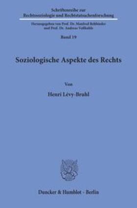 Lévy-Bruhl | Soziologische Aspekte des Rechts. | Buch | 978-3-428-02037-9 | sack.de