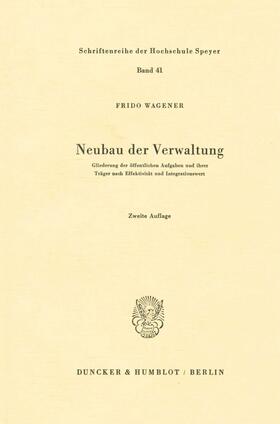 Wagener | Neubau der Verwaltung | Buch | 978-3-428-02242-7 | sack.de