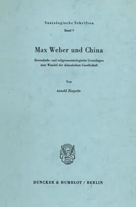 Zingerle | Max Weber und China. | Buch | 978-3-428-02616-6 | www.sack.de
