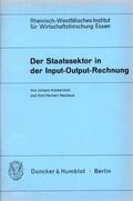 Komarnicki / Neuhaus |  Der Staatssektor in der Input-Output-Rechnung. | Buch |  Sack Fachmedien