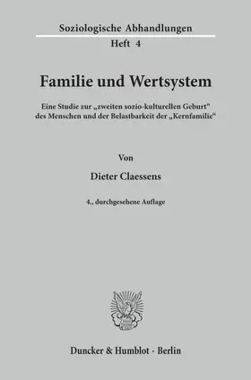 Claessens |  Familie und Wertsystem. | Buch |  Sack Fachmedien