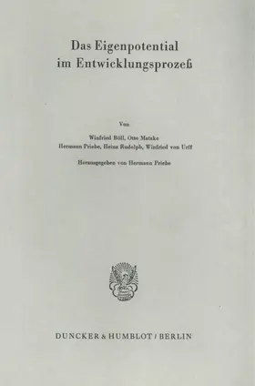 Priebe |  Das Eigenpotential im Entwicklungsprozeß. | Buch |  Sack Fachmedien