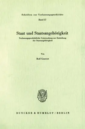 Grawert |  Staat und Staatsangehörigkeit. | Buch |  Sack Fachmedien