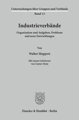 Huppert | Industrieverbände. | Buch | 978-3-428-02951-8 | sack.de