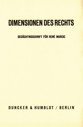 Fischer / Jakob / Mock | Dimensionen des Rechts. | Buch | 978-3-428-02989-1 | sack.de