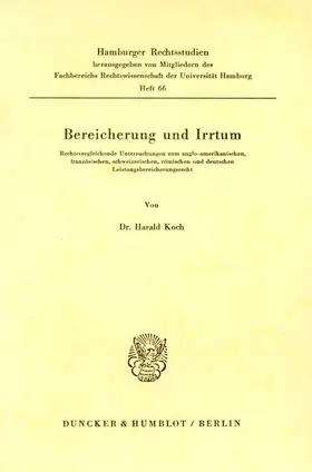 Koch |  Bereicherung und Irrtum. | Buch |  Sack Fachmedien