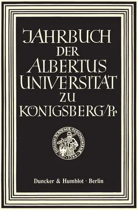 Jahrbuch der Albertus-Universität zu Königsberg/Pr. | Buch | 978-3-428-03031-6 | www.sack.de