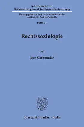 Carbonnier |  Rechtssoziologie. | Buch |  Sack Fachmedien