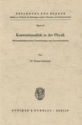 Diederich |  Konventionalität in der Physik. | Buch |  Sack Fachmedien