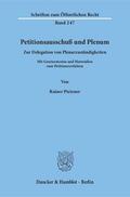 Pietzner |  Petitionsausschuß und Plenum | Buch |  Sack Fachmedien