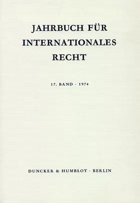 Delbrück / Hofmann / Zimmermann |  Jahrbuch für Internationales Recht. | Buch |  Sack Fachmedien