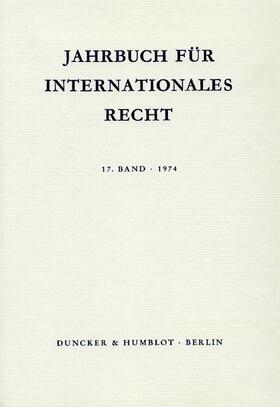 Delbrück / Hofmann / Zimmermann | Jahrbuch für Internationales Recht. | Buch | 978-3-428-03394-2 | sack.de