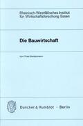 Beckermann |  Die Bauwirtschaft. | Buch |  Sack Fachmedien