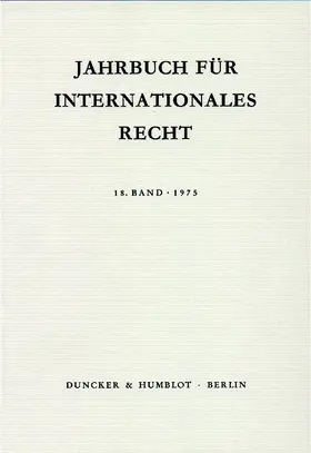 Delbrück / Hofmann / Zimmermann |  Jahrbuch für Internationales Recht. | Buch |  Sack Fachmedien