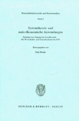 Baetge | Systemtheorie und sozio-ökonomische Anwendungen. | Buch | 978-3-428-03658-5 | sack.de