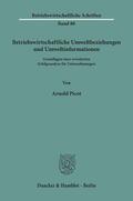 Picot |  Betriebswirtschaftliche Umweltbeziehungen und Umweltinformationen. | Buch |  Sack Fachmedien