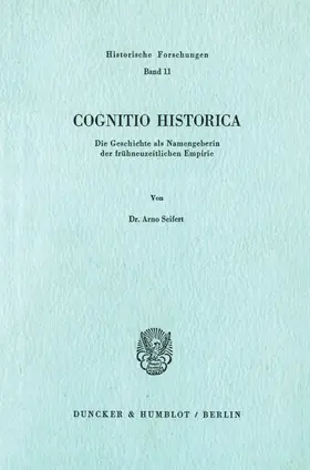 Seifert |  Cognitio Historica. | Buch |  Sack Fachmedien