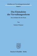 Wimmer |  Das Einmaleins der Verwaltungsreform | Buch |  Sack Fachmedien