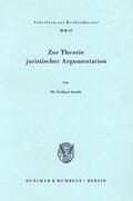 Struck |  Zur Theorie juristischer Argumentation. | Buch |  Sack Fachmedien