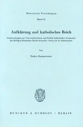 Hammerstein |  Aufklärung und katholisches Reich. | Buch |  Sack Fachmedien