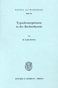 Kuhlen |  Typuskonzeptionen in der Rechtstheorie. | Buch |  Sack Fachmedien