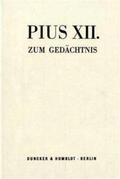 Schambeck |  Pius XII. zum Gedächtnis | Buch |  Sack Fachmedien