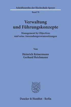 Reinermann / Reichmann |  Verwaltung und Führungskonzepte. | Buch |  Sack Fachmedien